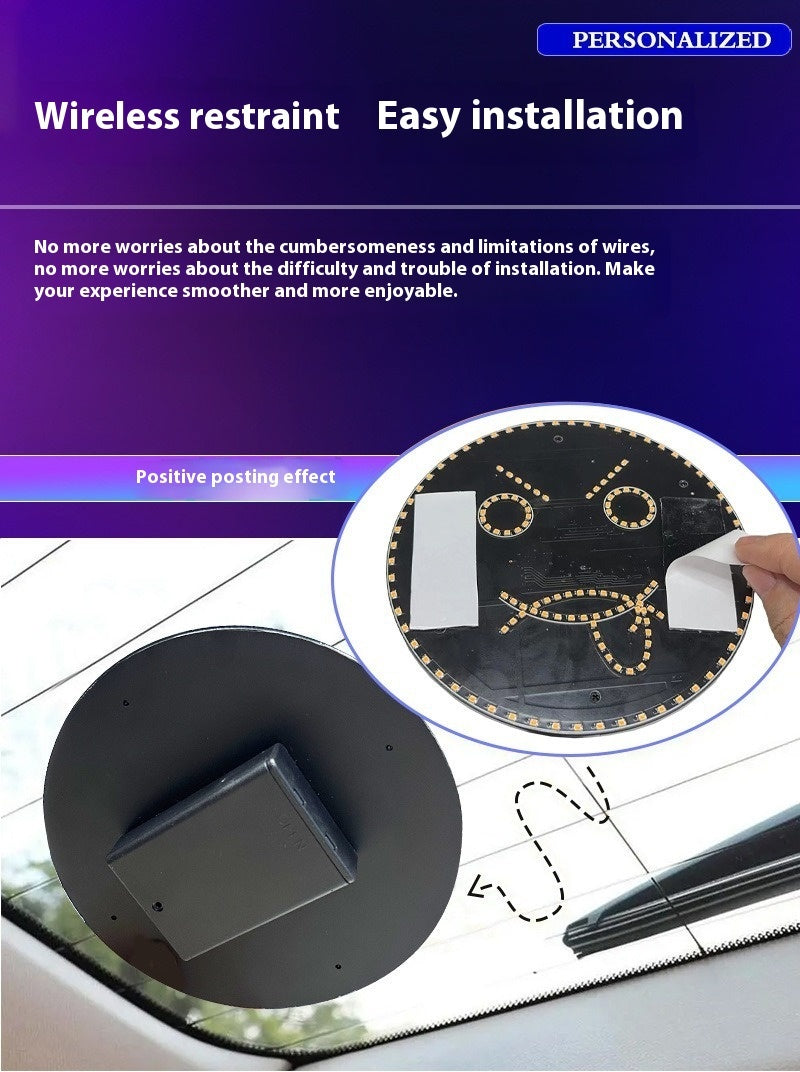 Svítící LED symbol do auta – USB světýlko (gesto nebo smajlík)
