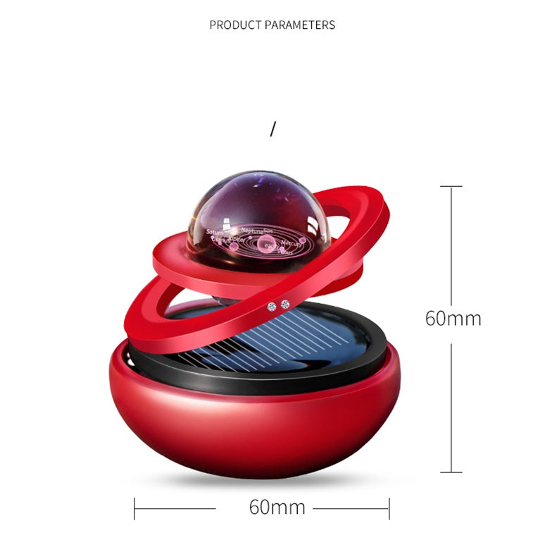 Solární otočný osvěžovač vzduchu do auta – kovový aroma difuzér s vůní (Galaxy design)