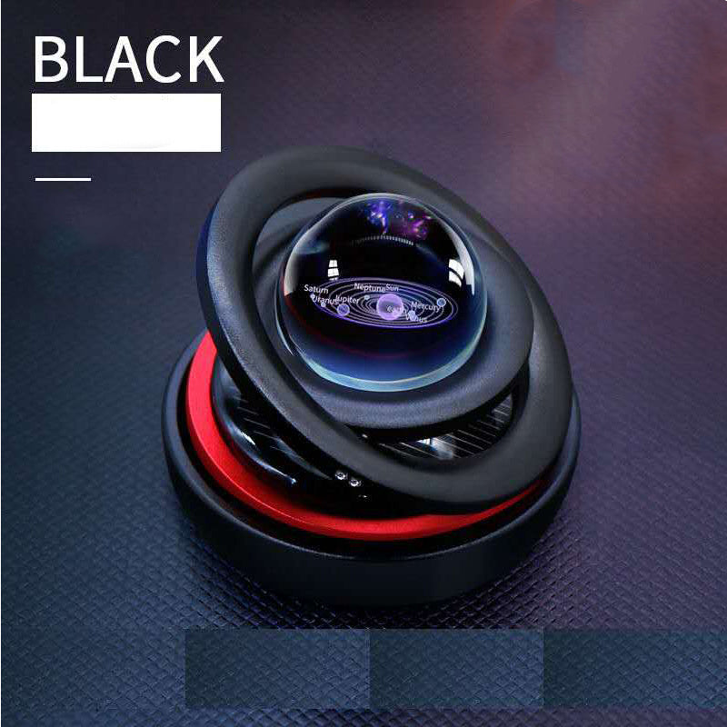 Solární otočný osvěžovač vzduchu do auta – kovový aroma difuzér s vůní (Galaxy design)