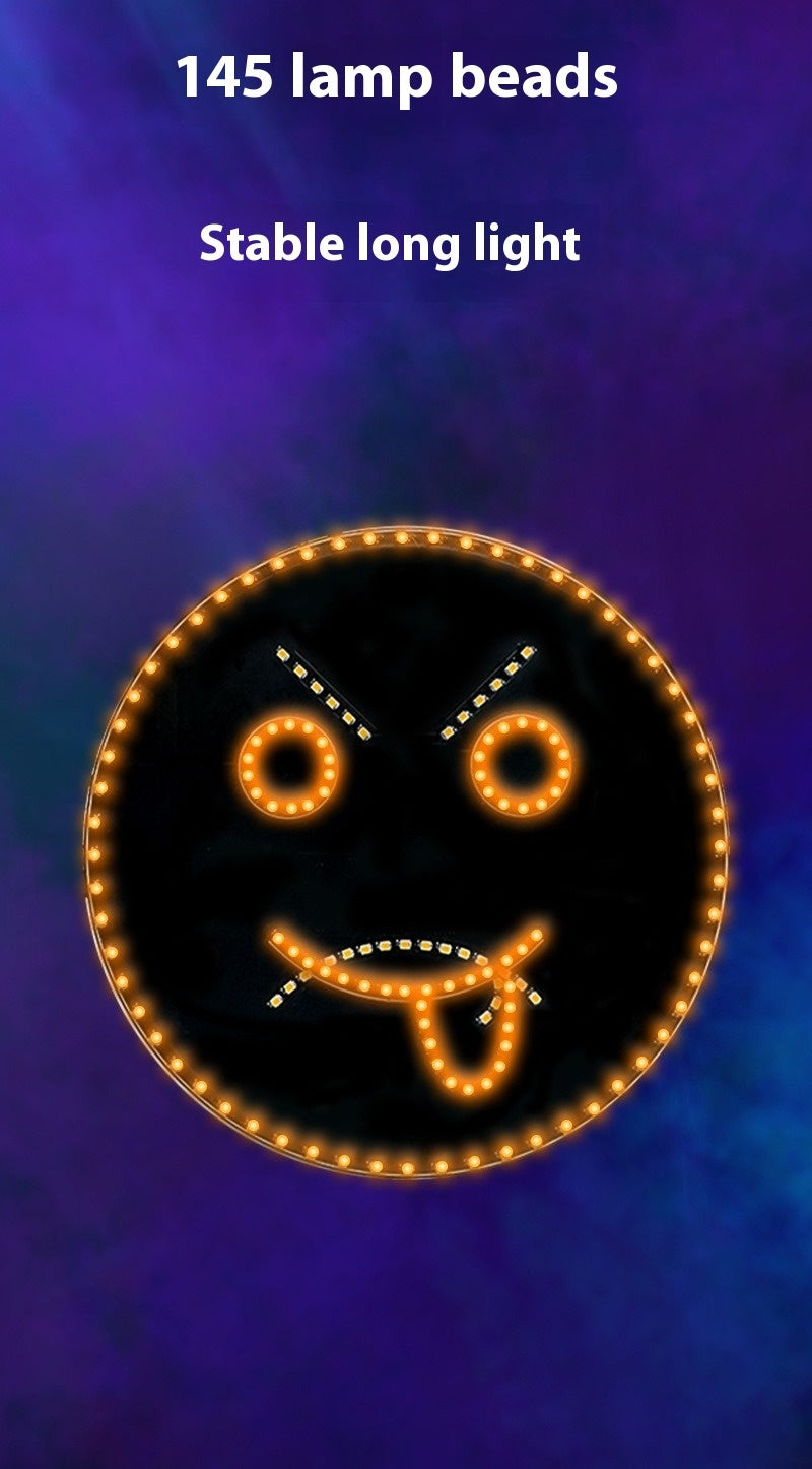 Svítící LED symbol do auta – USB světýlko (gesto nebo smajlík)