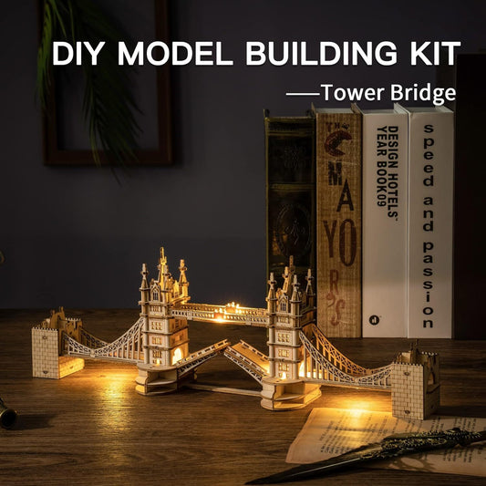 🏰 ROBOTIME 3D Dřevěné puzzle – London Tower Bridge