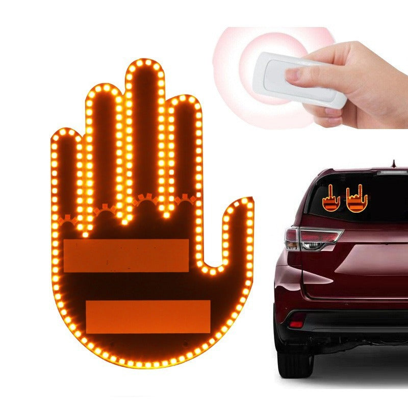Svítící LED symbol do auta – USB světýlko (gesto nebo smajlík)