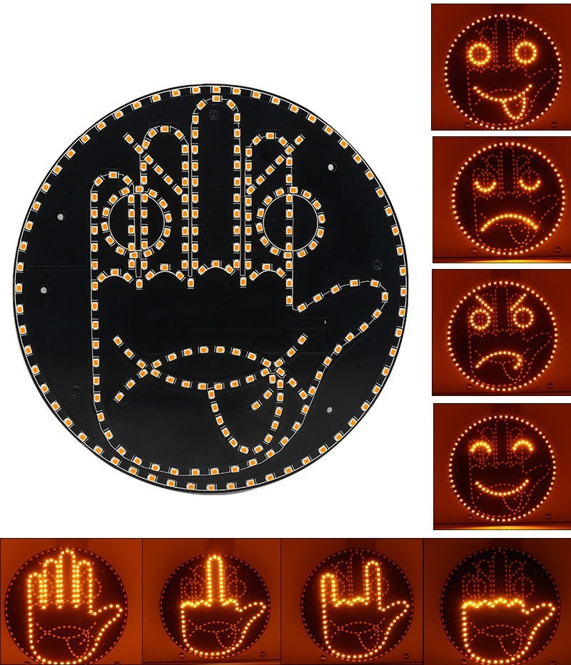 Svítící LED symbol do auta – USB světýlko (gesto nebo smajlík)