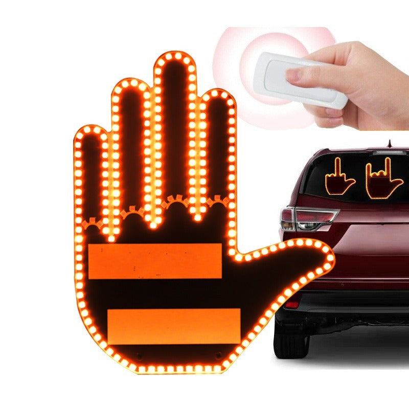 Svítící LED symbol do auta – USB světýlko (gesto nebo smajlík)