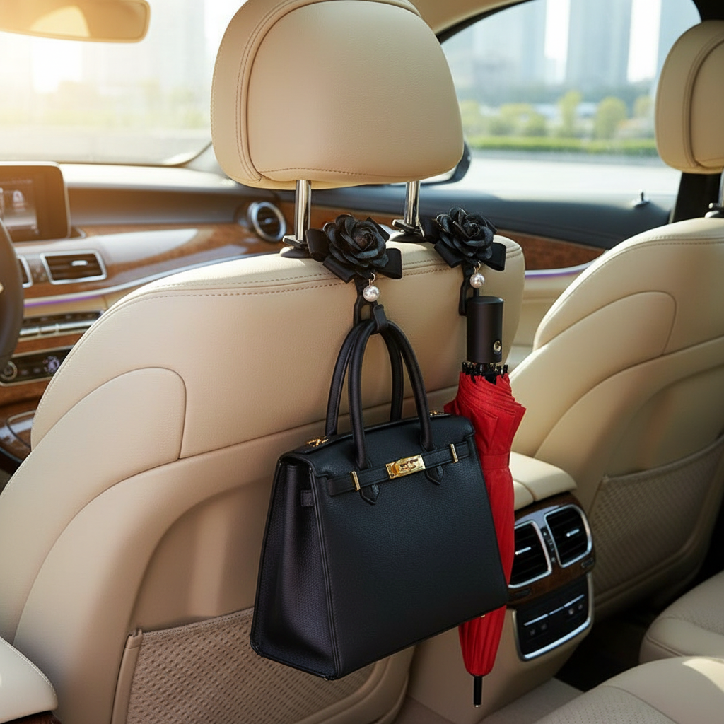 Elegantní držák na tašky a doplňky