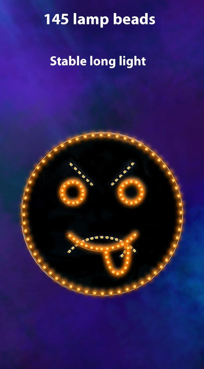 Svítící LED symbol do auta – USB světýlko (gesto nebo smajlík)