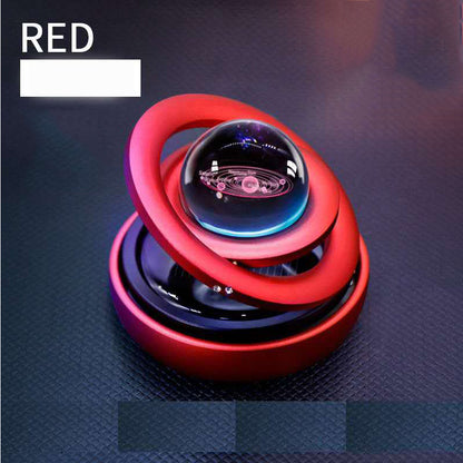 Solární otočný osvěžovač vzduchu do auta – kovový aroma difuzér s vůní (Galaxy design)