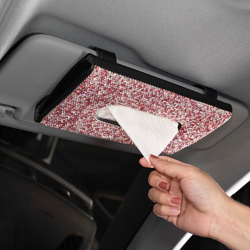 Luxusní pouzdro na kapesníčky do auta (na sluneční clonu)