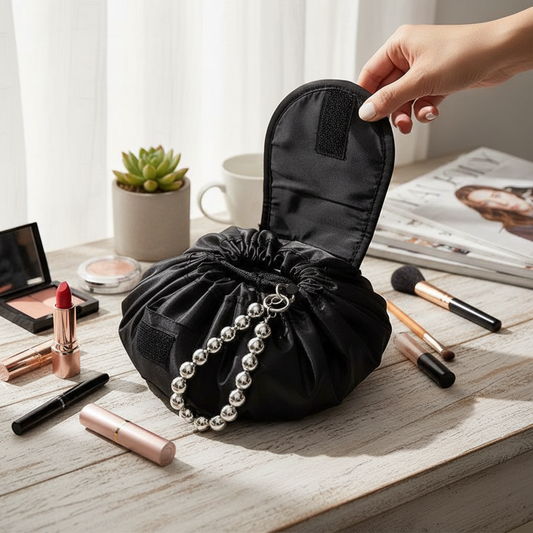Cestovní kosmetická taštička se stahováním