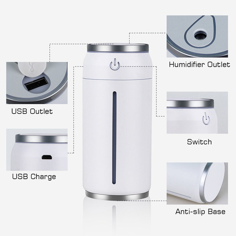 🌿 Mini USB Aroma Difuzér & Zvlhčovač vzduchu do auta (220 ml)